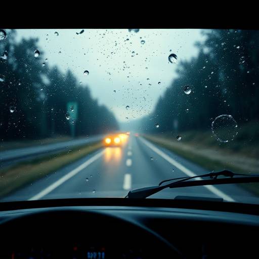 A digital vignette displayed on a truck windshield