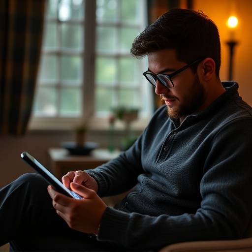 Person using a tablet to manage their digital vignette account
